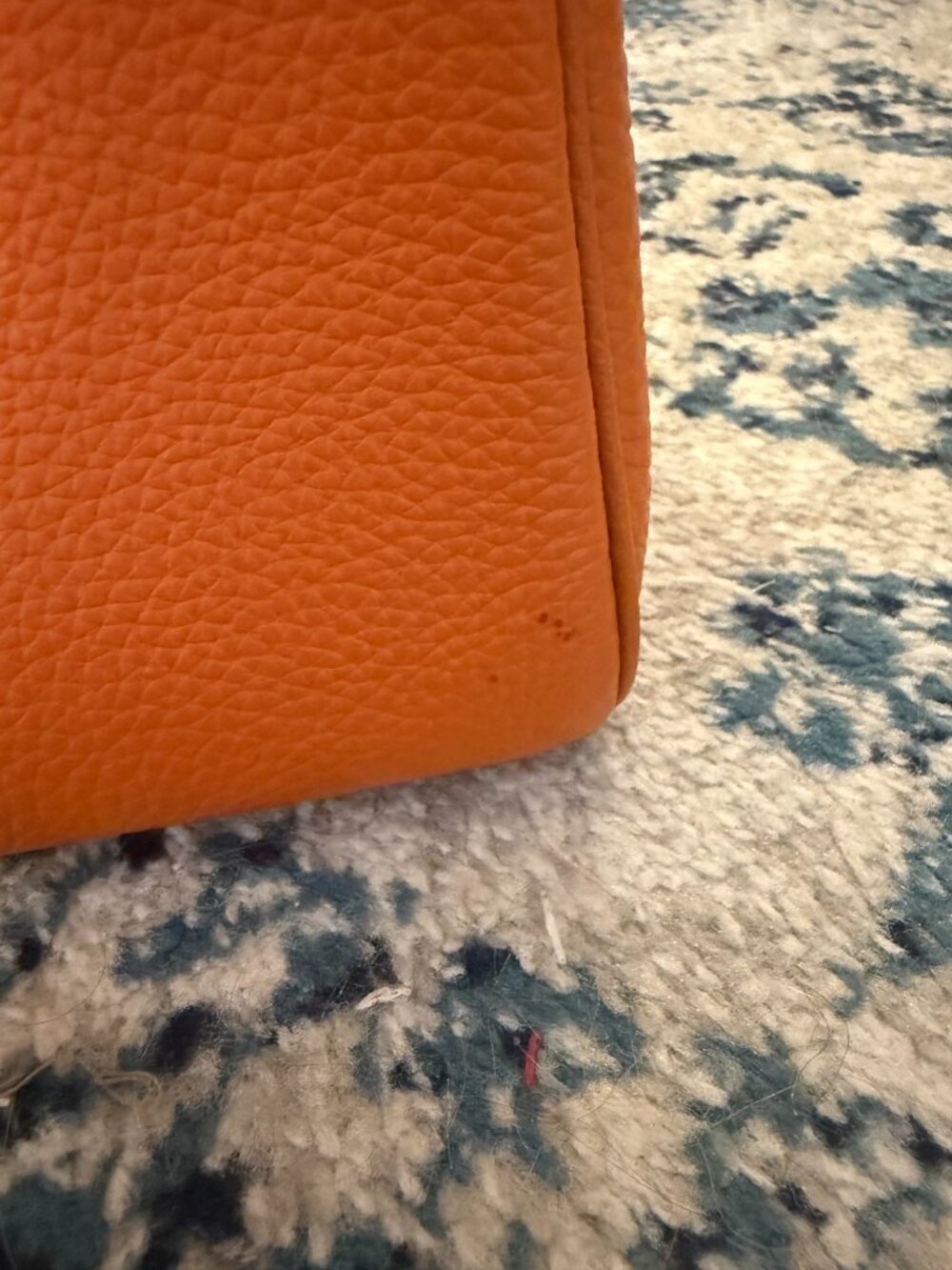 Ainifeel Orange Leather Satchel Box Bag - Picture 3 of 12